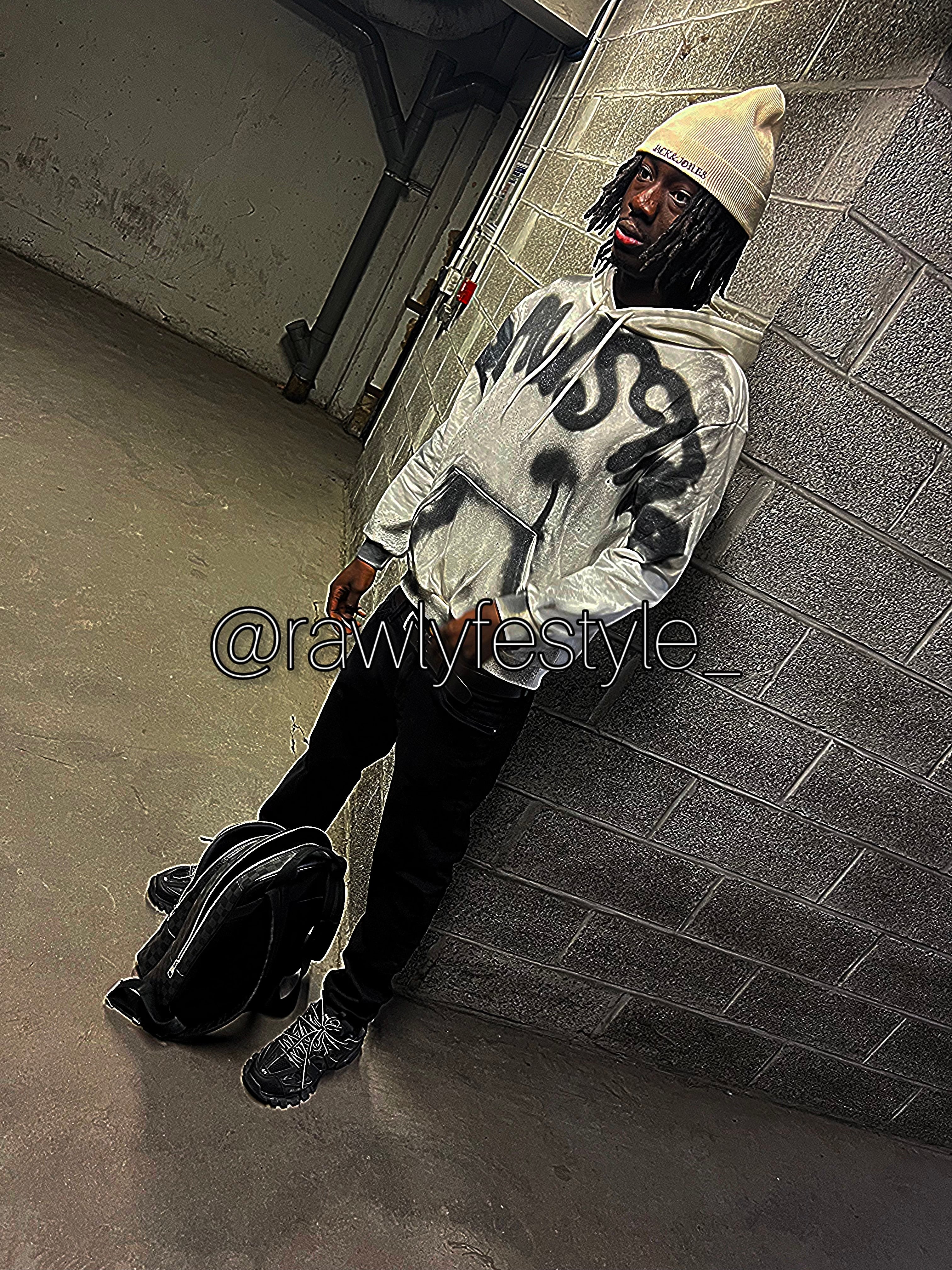 WHITE RAWSTAR* HOODIE