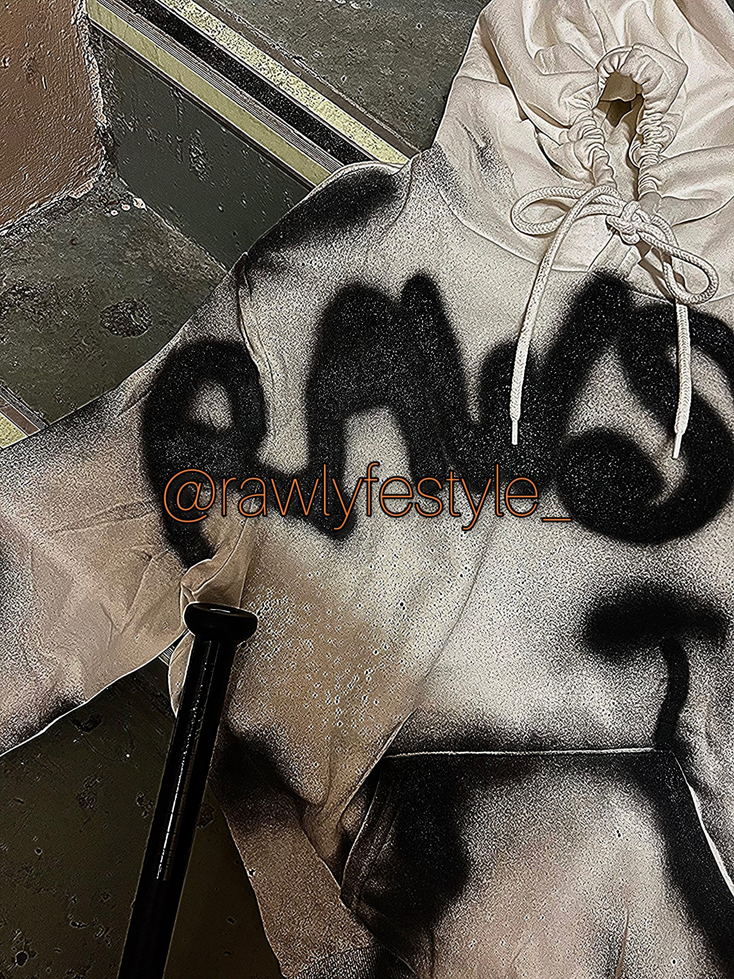 WHITE RAWSTAR* HOODIE